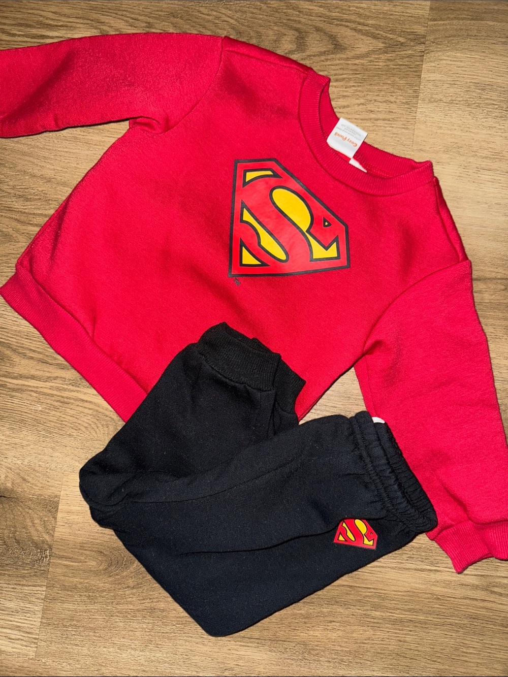 Kids Red Superman Sweatshirt & pant set